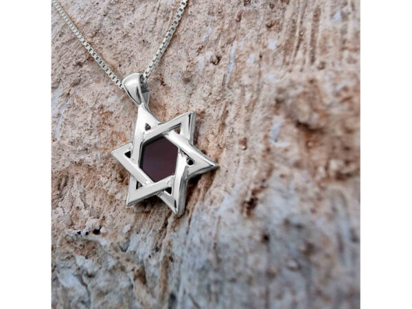Sterling Silver Whole Nano Bible (Tanach) Star of David Pendant Nano Jewelry - Image 2