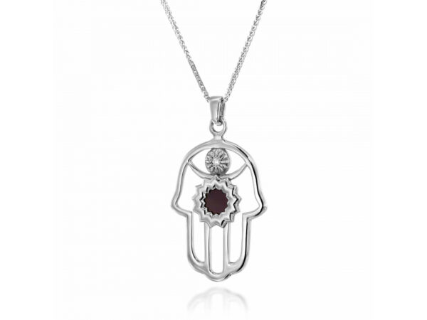 Sterling Silver Zirconia Whole Nano Bible (Tanach) Hamsa Pendant Nano Jewelry - Image 5