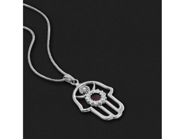 Sterling Silver Zirconia Whole Nano Bible (Tanach) Hamsa Pendant Nano Jewelry - Image 3