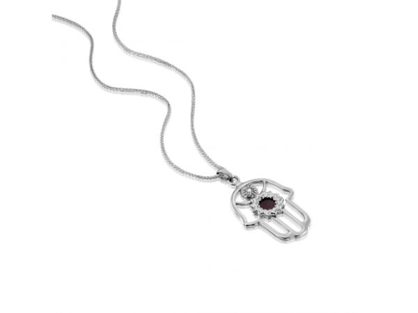 Sterling Silver Zirconia Whole Nano Bible (Tanach) Hamsa Pendant Nano Jewelry - Image 2