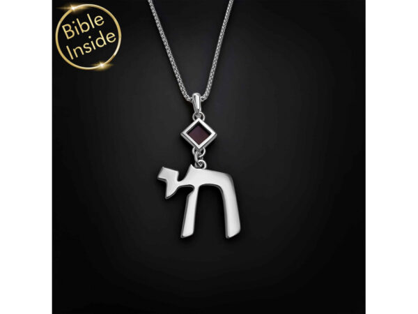Sterling Silver Whole Nano Bible (Tanach) Chai Pendant Nano Jewelry - Image 6