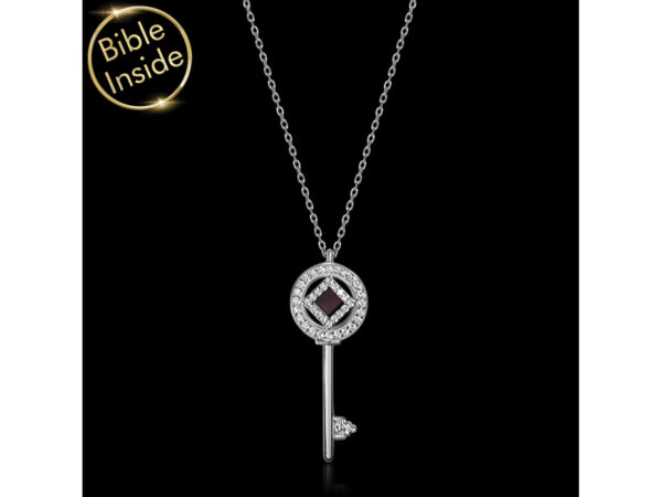 Sterling Silver Whole Nano Bible (Tanach) Key Pendant Nano Jewelry