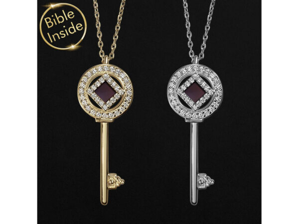 Sterling Silver Whole Nano Bible (Tanach) Key Pendant Nano Jewelry - Image 3