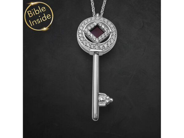 Sterling Silver Whole Nano Bible (Tanach) Key Pendant Nano Jewelry - Image 6