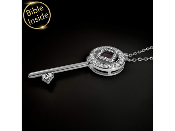 Sterling Silver Whole Nano Bible (Tanach) Key Pendant Nano Jewelry - Image 4