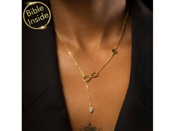 Free Delivery Gold Plated Nano Bible (Tanach) Infinity Symbol Necklace Nano Jewelry - Image 8