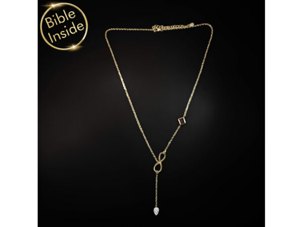 Free Delivery Gold Plated Nano Bible (Tanach) Infinity Symbol Necklace Nano Jewelry