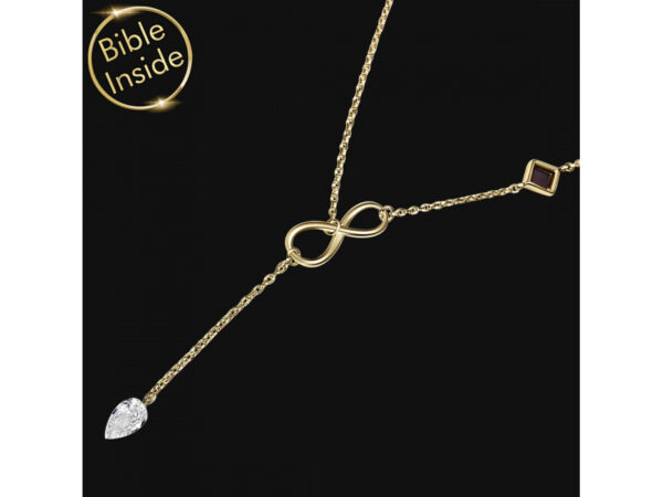 Free Delivery Gold Plated Nano Bible (Tanach) Infinity Symbol Necklace Nano Jewelry - Image 2