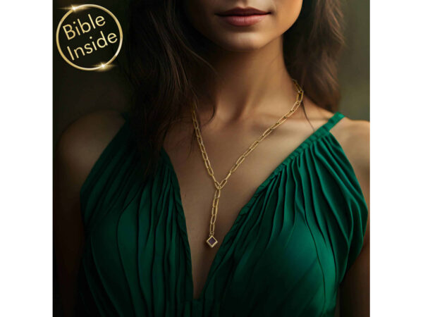 Gold Coated Stainless Steel Nano Bible (Tanach) Y Necklace Nano Jewelry - Image 6