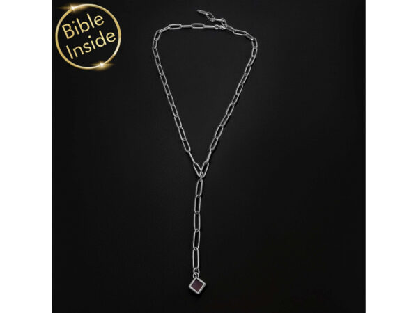 Silver Coated Stainless Steel Nano Bible (Tanach) Y Necklace Nano Jewelry - Image 3