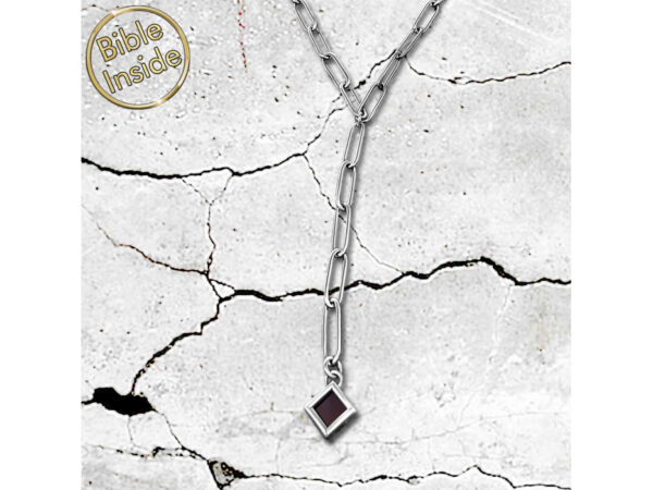 Silver Coated Stainless Steel Nano Bible (Tanach) Y Necklace Nano Jewelry - Image 2