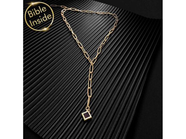 Gold Coated Stainless Steel Nano Bible (Tanach) Y Necklace Nano Jewelry - Image 5