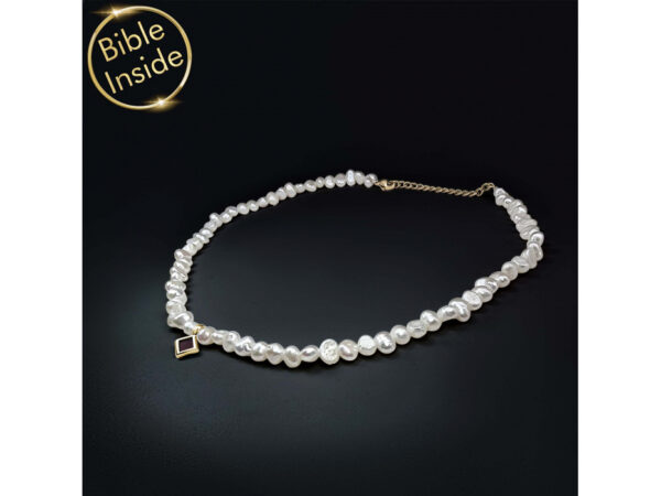 Free Delivery Pearl Necklace With Nano Bible (Tanach) Pendant Nano Jewelry - Image 4