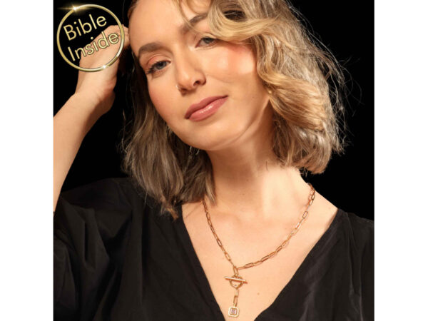 Gold Coated Stainless Steel Nano Bible (Tanach) Necklace Nano Jewelry - Image 5