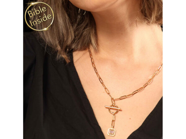 Gold Coated Stainless Steel Nano Bible (Tanach) Necklace Nano Jewelry - Image 2