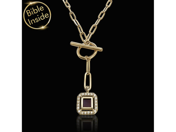 Gold Coated Stainless Steel Nano Bible (Tanach) Necklace Nano Jewelry