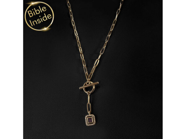 Gold Coated Stainless Steel Nano Bible (Tanach) Necklace Nano Jewelry - Image 3