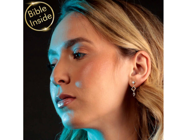 Gold Plated Nano Bible (Tanach) Earrings Nano Jewelry - Image 2