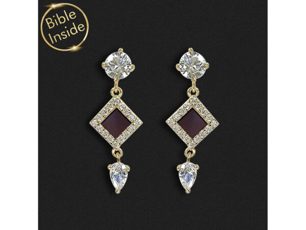 Gold Plated Nano Bible (Tanach) Earrings Nano Jewelry