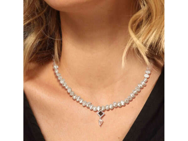 Pearl Necklace With Nano Bible (Tanach) Pendant And Gem Nano Jewelry - Image 7