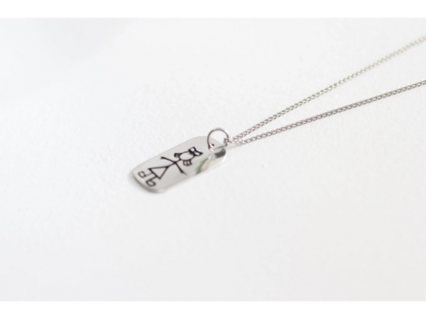 14K Gold Dad Dog Tag Pendant by Liat Gilad - Image 3