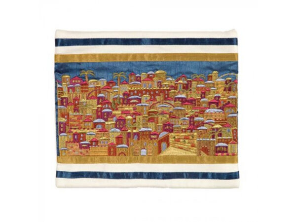 Tallit Bag Full Embroidery Multicolor Jerusalem