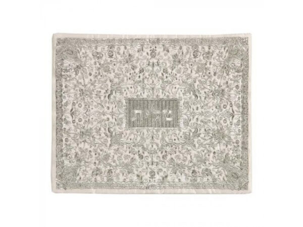 Tallit Bag Full Embroidery Ornate Silver Pattern