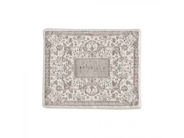Tefillin Bag Full Embroidery Ornate Silver Pattern