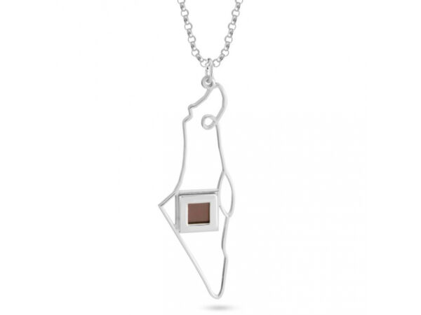 Israel Map Nano Bible Necklace Sterling Silver