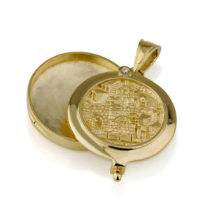 14K Gold Jerusalem Locket Necklace